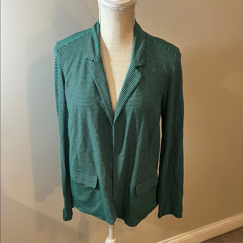 J‎ Jill Green Blazer Relaxed Fit Notched Lapels
